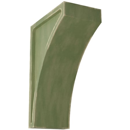 Ekena Millwork 3"W x 5 1/2"D x 8"H Medium Lawson Wood Vintage Decor Corbel, Restoration Green CORWD03X05X08LWGR